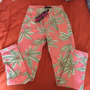 Motel Rocks Palm Leaf Pants Jeans Jodie Trouser